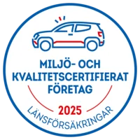 Certifikatemblem för Miljö- och kvalitetscertifierat företag 2025
