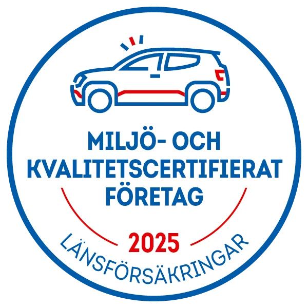 Certifikatemblem för Miljö- och kvalitetscertifierat företag 2025